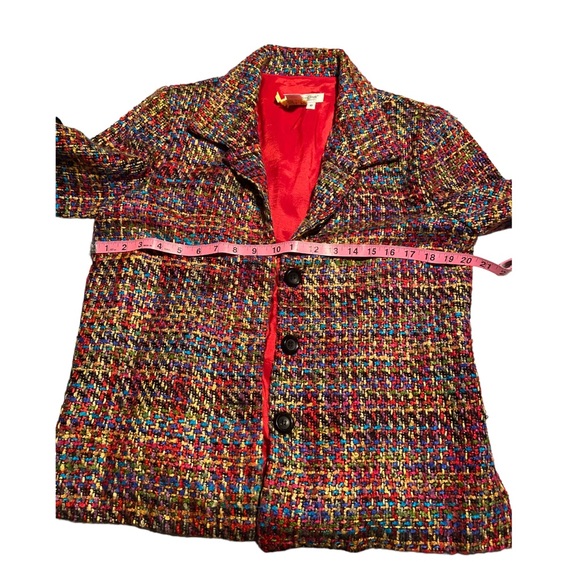 🌟🔥 BOGO Sale🔥🌟 Coldwater Creek Multicolor Tweed Blazer - Picture 8 of 11